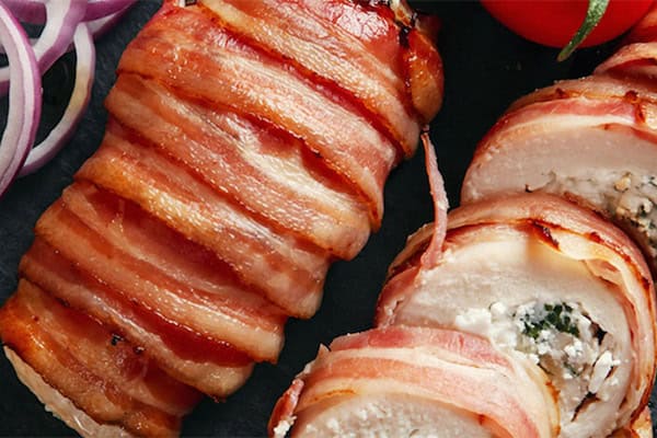 Bacon Wrapped Chicken Breasts With Cheese