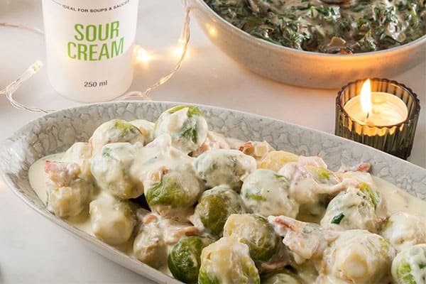 Creamy Brussel Sprouts with Bacon