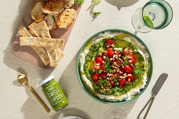 Caprese Cottage Cheese Dip