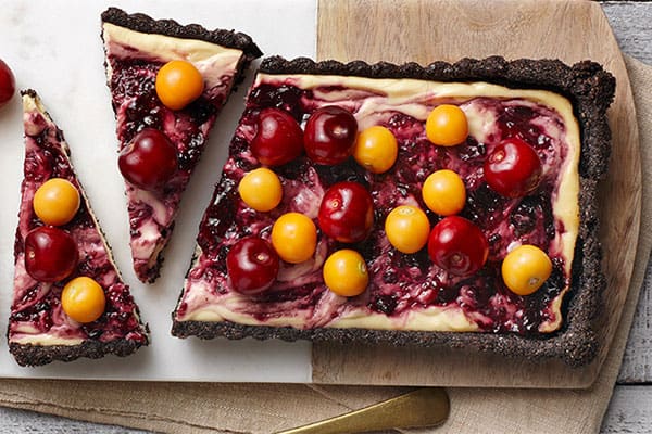 Summer Berry Swirl Cheesecake