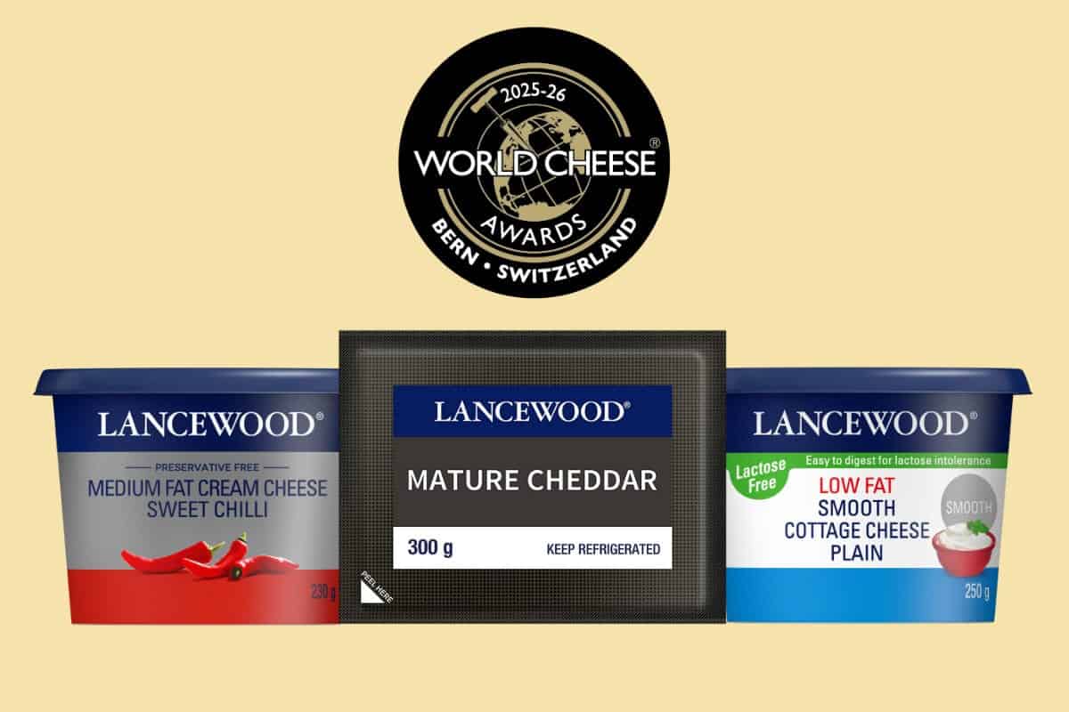 Proudly South African and World Renowned: LANCEWOOD®’s Award Journey World Cheese Awards 2025–26 medal winners: LANCEWOOD® Sweet Chilli Cream Cheese (Gold), Mature Cheddar (Bronze) and Lactose Free Cottage Cheese (Bronze).