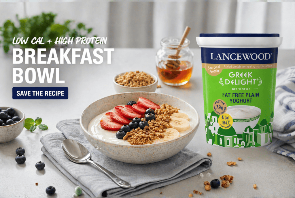 New Fat Free Greek Delight® Yoghurt Breakfast Bowl Header