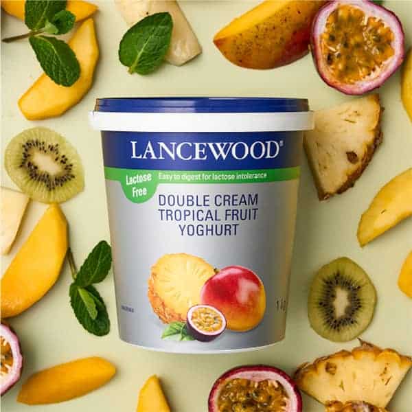 Creamy, Dreamy & Dairy: Discover Our Yoghurt Range Lancewood® Lactose Free Yoghurt with tropical fruit — real dairy made with a lactase enzyme for easier digestion.