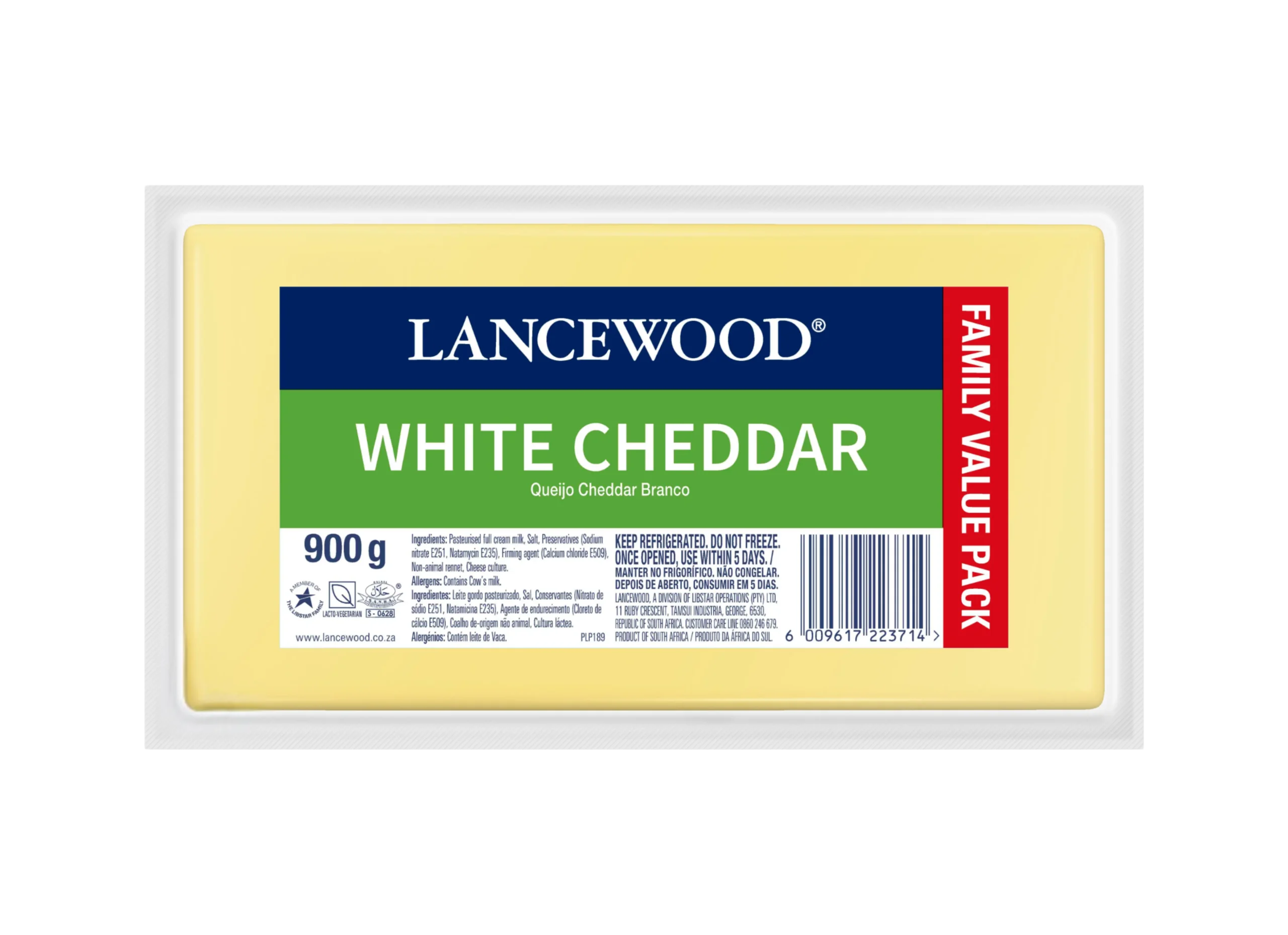 LANCEWOOD White Cheddar Cheese 900 g Family Value Pack