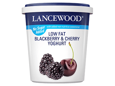 No Sugar Added Low Fat Blackberry & Cherry Yoghurt