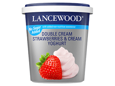 No Sugar Added Double Cream Strawberries & Cream Yoghurt (1)