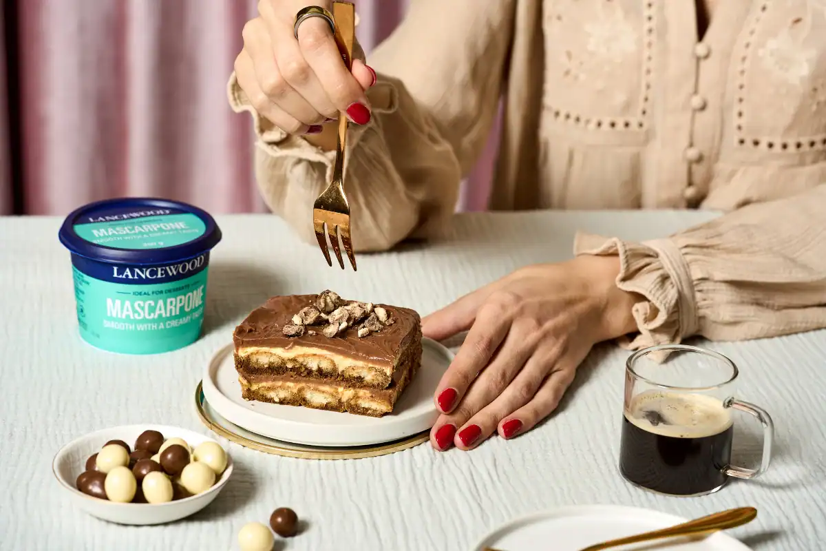 9 Decadent Winter Dessert Recipes and 1 Savoury Cheesecake Twist Layered Nutella tiramisu with mascarpone, coffee and chocolate-hazelnut filling