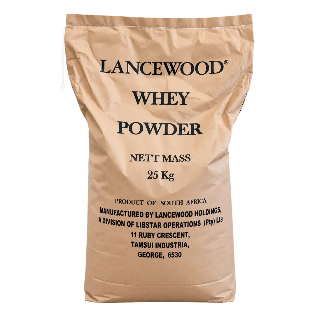 LANCEWOOD® Whey Powder in a 25 kg food service bag.